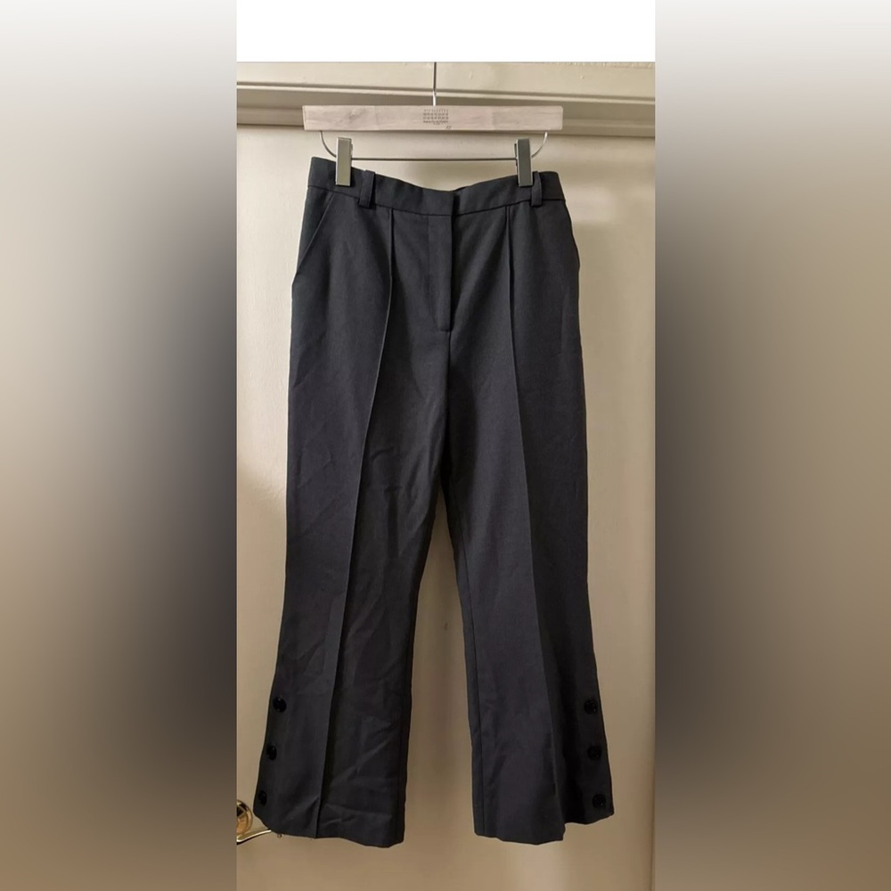 rokh gray wide leg with buttons pants sz usa 8